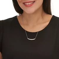 .62 TCW Round Cubic Zirconia Platinum-Plated Bar Necklace 18 to 20-inch