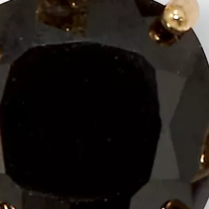 .11 TCW Cushion Cut Genuine Black Spinel and CZ Sterling Silver Hoop Earrings