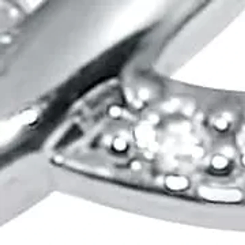 .21 TCW Round Cubic Zirconia Platinum-Plated Sterling Silver Oval Link Ring