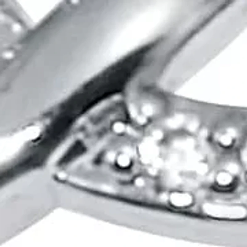 .21 TCW Round Cubic Zirconia Platinum-Plated Sterling Silver Oval Link Ring