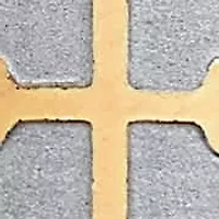 Cross Eternity Band in Stainless Steel and Yellow Goldtone