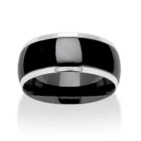 Wedding Band in Stainless Steel and Black Ion-Plated Stainless Steel (10mm)