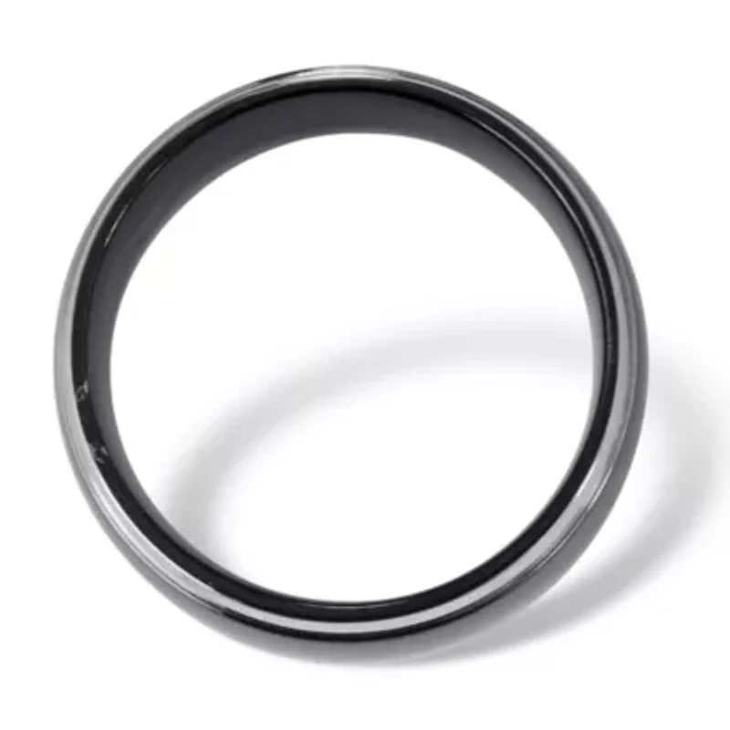 Wedding Band in Stainless Steel and Black Ion-Plated Stainless Steel (10mm)