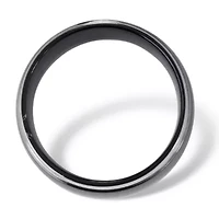 Wedding Band in Stainless Steel and Black Ion-Plated Stainless Steel (10mm)