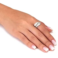 .48 TCW Round Cubic Zirconia Sterling Silver Open Wrap Ring