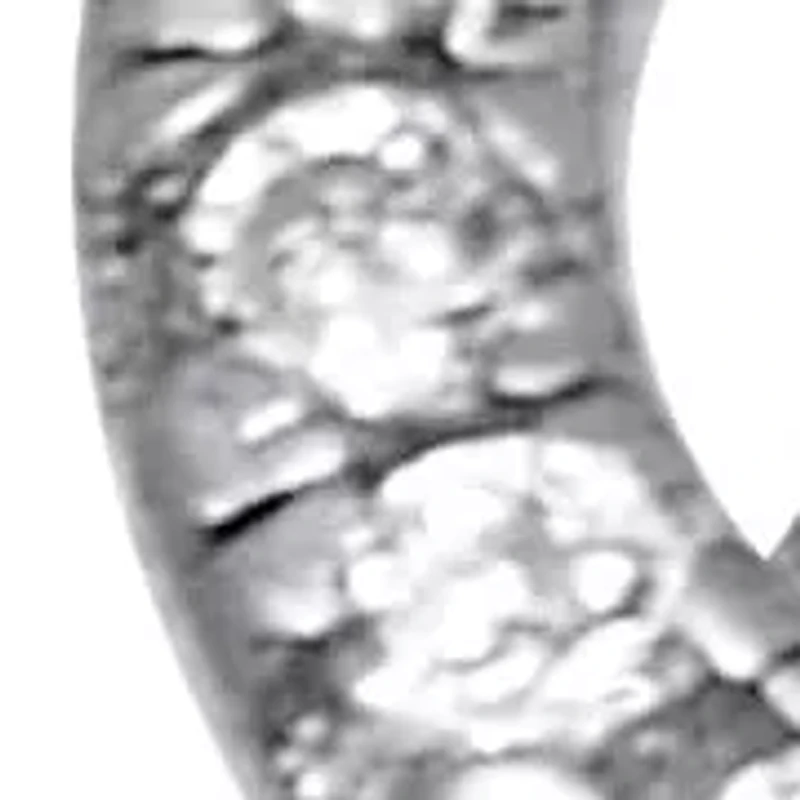 0.07 TCW Round Cubic Zirconia Sterling Silver Eternity Circles Ring