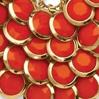 Yellow Bib Necklace and Cluster Earrings Set in Yellow Goldtone