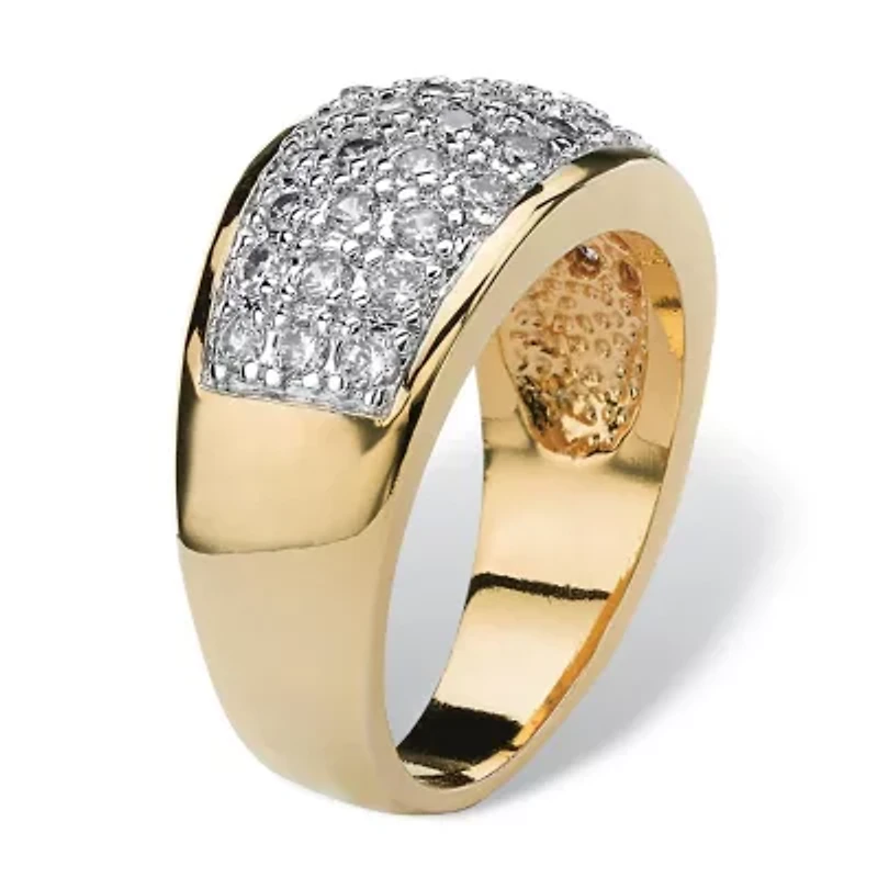 1.25 TCW Pave Cubic Zirconia Ring Gold-Plated