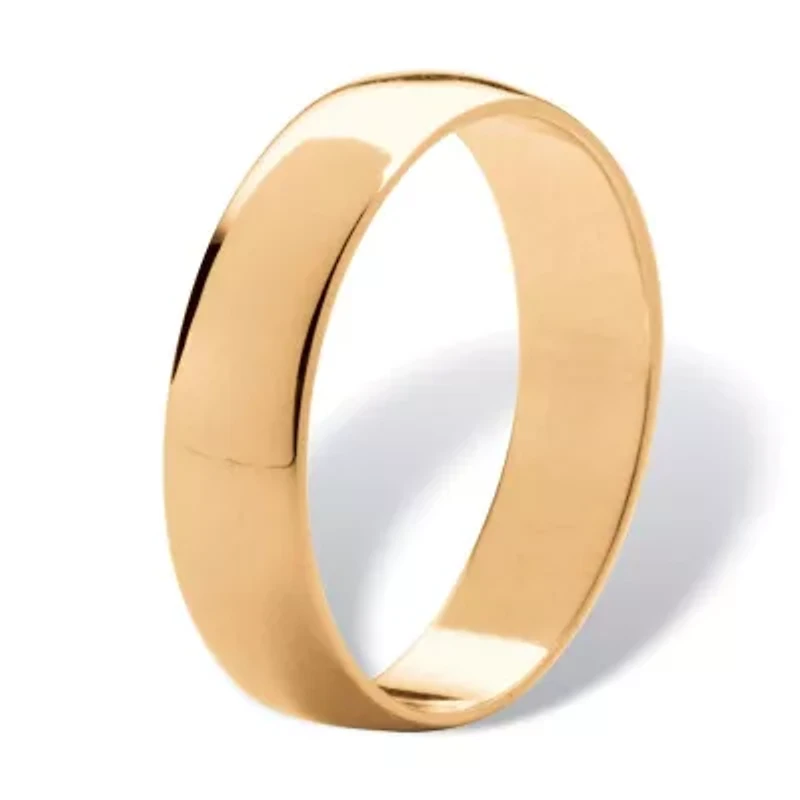 Polished Wedding Band 14k Gold Plated Sterling Silver 5mm