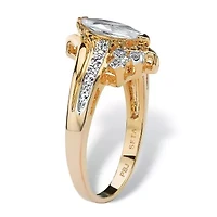 1.03 TCW Marquise-Cut Cubic Zirconia Ring Gold-Plated