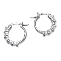 Birthstone Sterling Silver Huggie Hoop Earrings