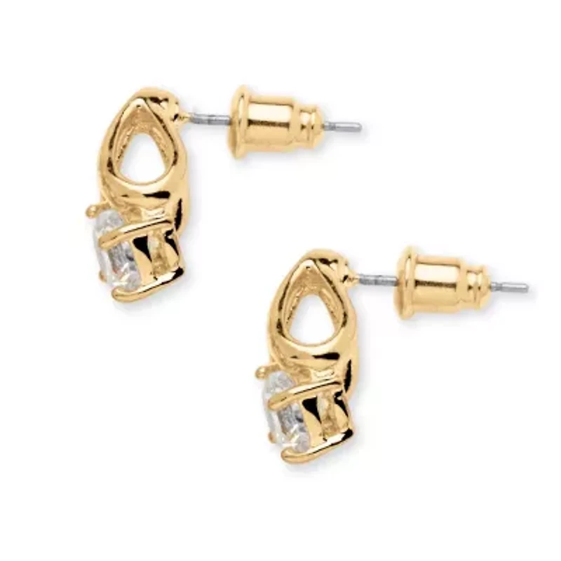 2 Piece Round Birthstone Necklace and Earrings Set Yellow Goldtone