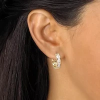 Birthstone Gold-Plated Huggie Earrings