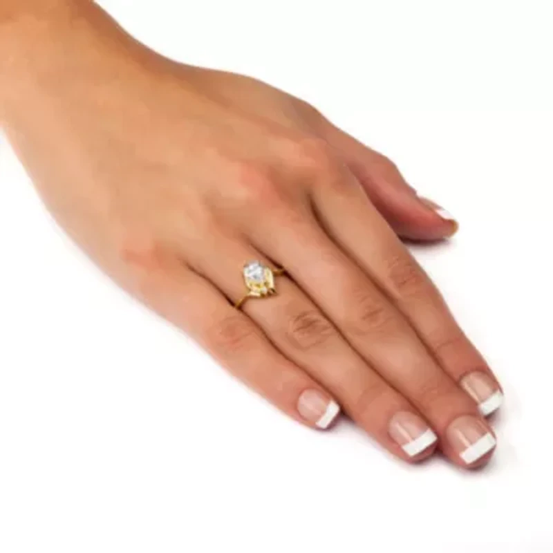 Birthstone and Crystal 18k Gold-Plated Ring