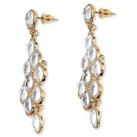 Birthstone Goldtone Chandelier Earrings