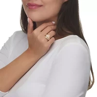 3.20 TCW Marquise-Cut Cubic Zirconia Ring Gold-Plated Sterling Silver