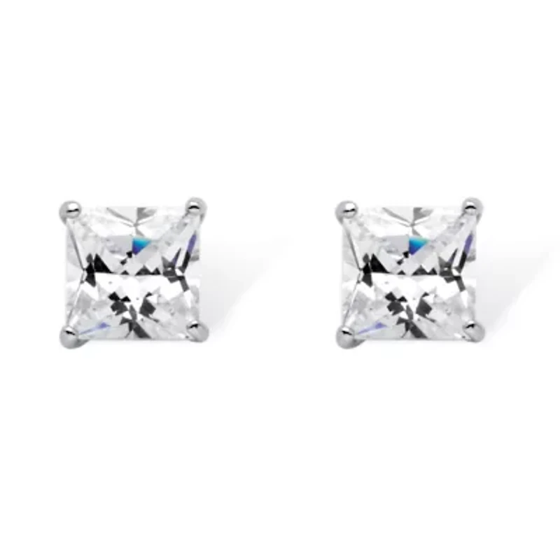 .925 Sterling Silver Stud Birthstone Earrings