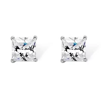 .925 Sterling Silver Stud Birthstone Earrings