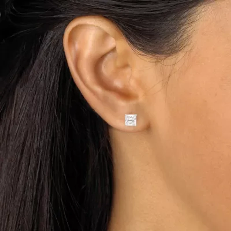 .925 Sterling Silver Stud Birthstone Earrings