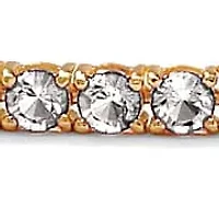 Birthstone Tennis Bracelet Gold-Plated