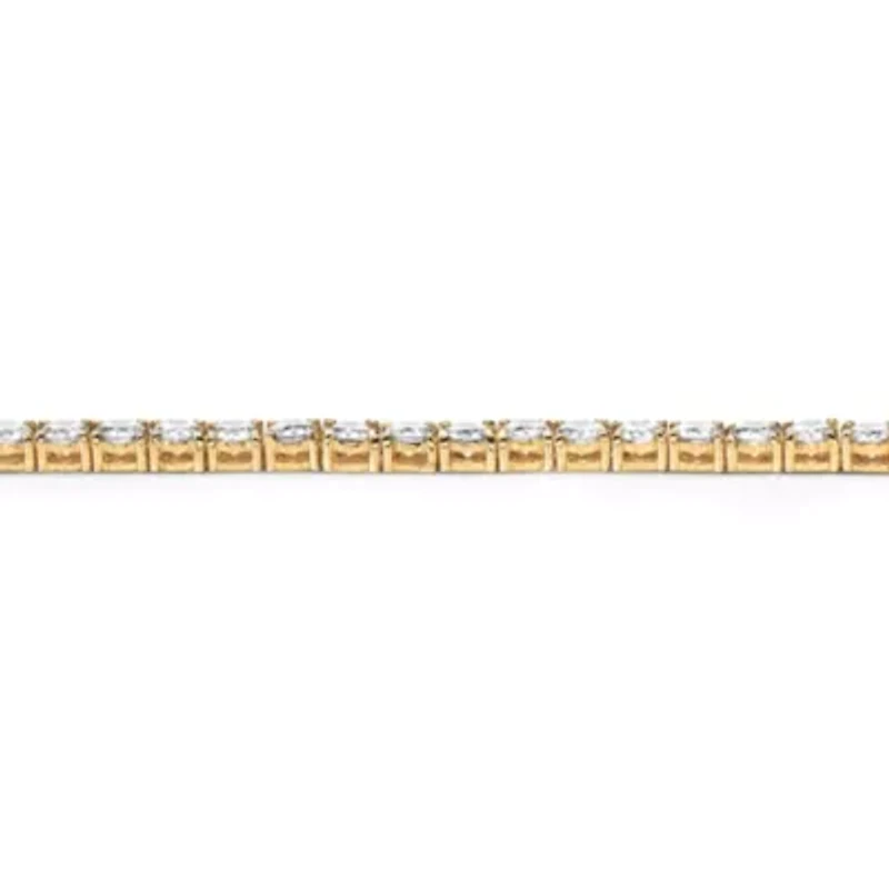 Birthstone Tennis Bracelet Gold-Plated