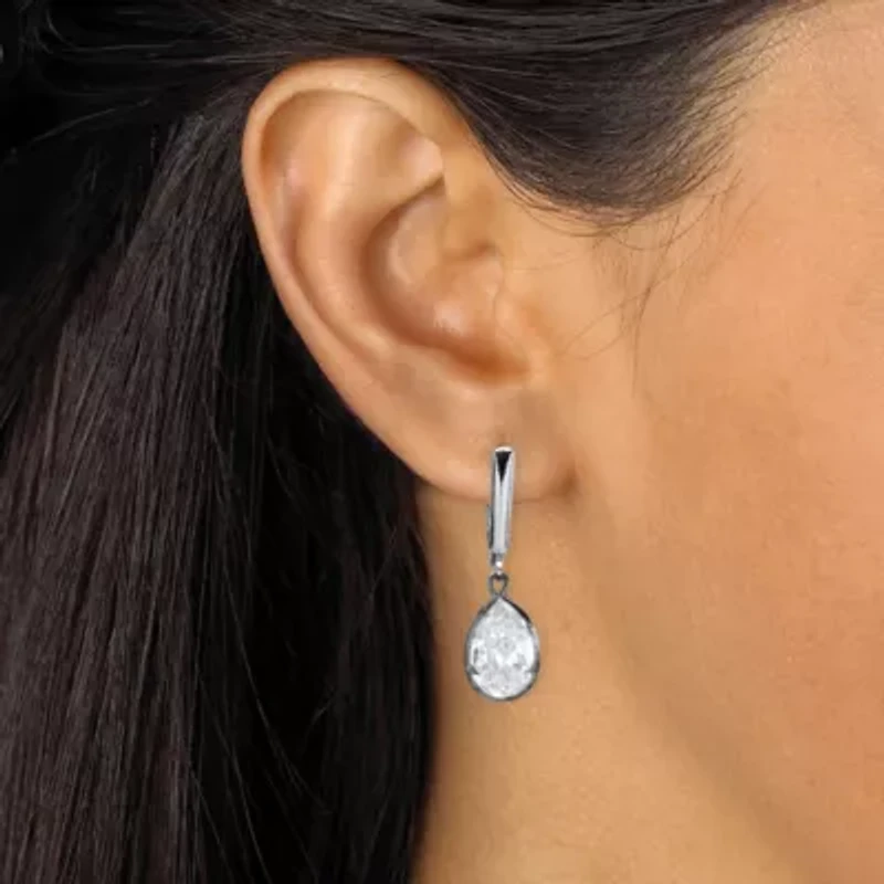 Birthstone .925 Sterling Silver Drop Earrings