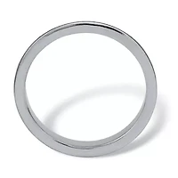 Simulated Birthstone Silver Eternity Band