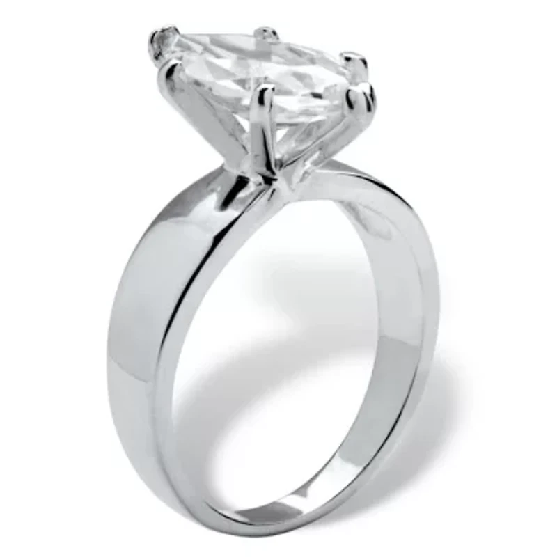 2.11 Cttw. Marquise-Cut Cubic Zirconia .925 Sterling Silver Solitaire Ring