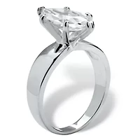 2.11 Cttw. Marquise-Cut Cubic Zirconia .925 Sterling Silver Solitaire Ring