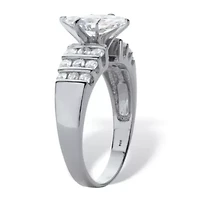 2.85 Cttw Marquise Cut Cubic Zirconia Ring Platinum Plated .925 Sterling Silver