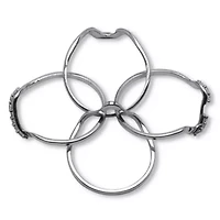 .27 TCW Round Cubic Zirconia Platinum-plated Puzzle Ring
