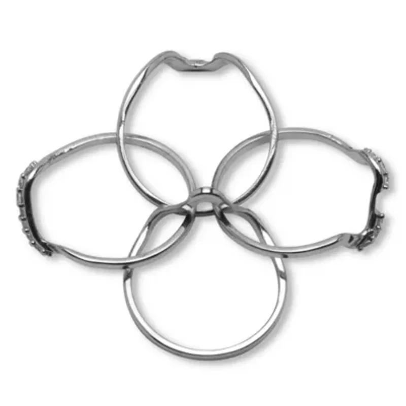 .27 TCW Round Cubic Zirconia Platinum-plated Puzzle Ring