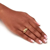 Gold-Plated Sterling Silver Swirl Dome Ring