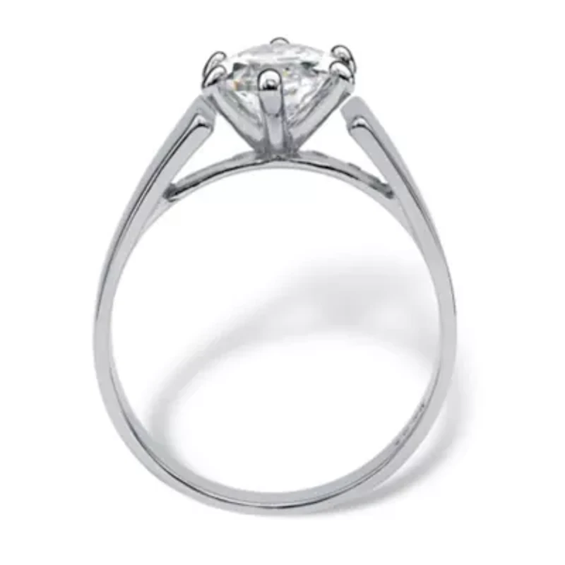 2.48 TCW Marquise-Cut Cubic Zirconia .925 Sterling Silver Ring