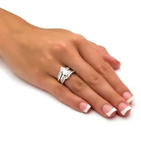3.57 Cttw. Cubic Zirconia 2 Piece Bridal Ring Set .925 Sterling Silver