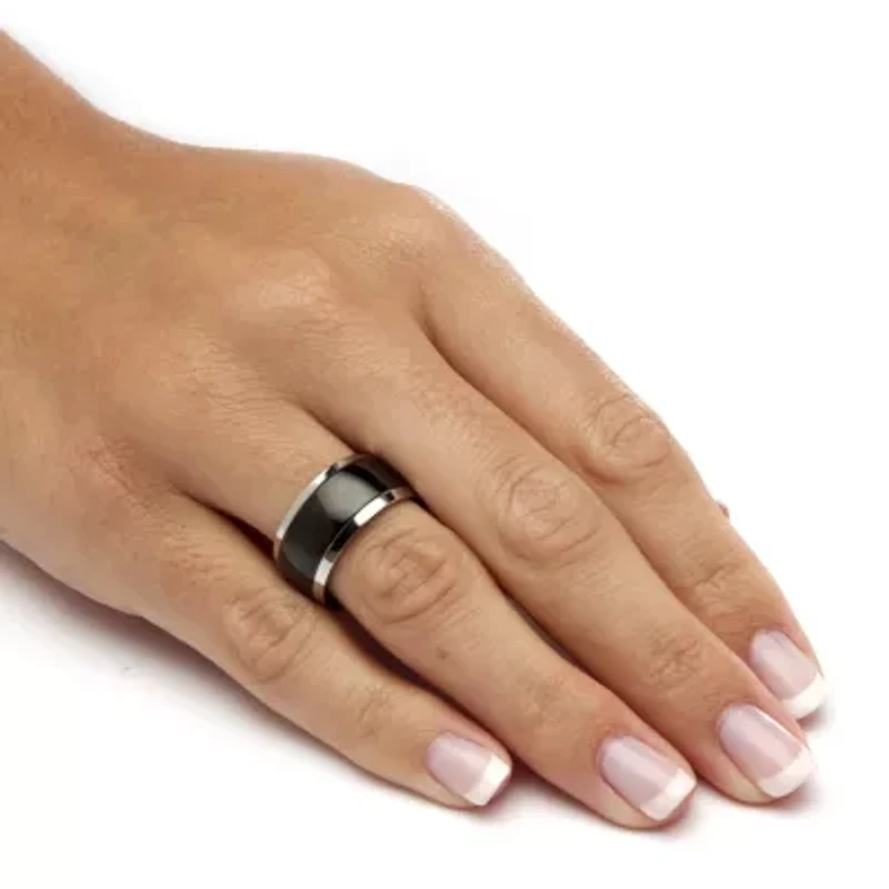 Wedding Band Stainless Steel and Black Ion-Plated (10mm)