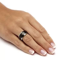 Wedding Band Stainless Steel and Black Ion-Plated (10mm)
