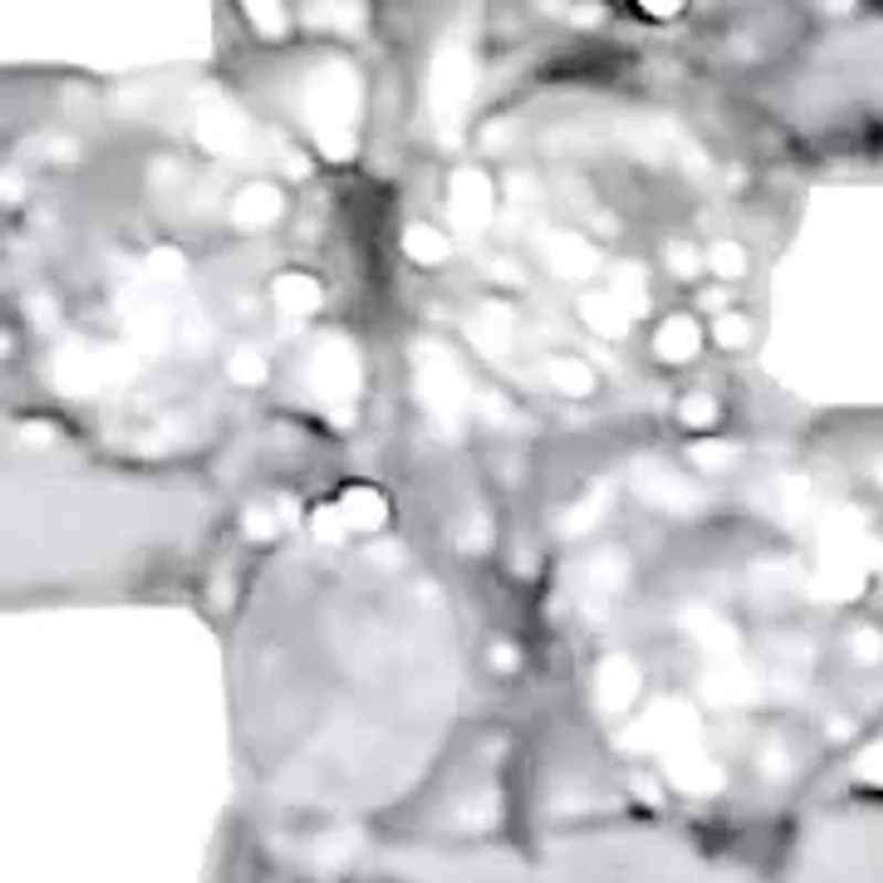 1.08 TCW Round Cubic Zirconia Sterling Silver Eternity Link Ring