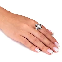 2.72 TCW Marquise Cut Cubic Zirconia Platinum-Plated Ring