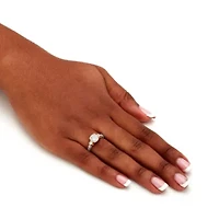 2.38 TCW Round Cubic Zirconia Ring Gold-Plated Sterling Silver
