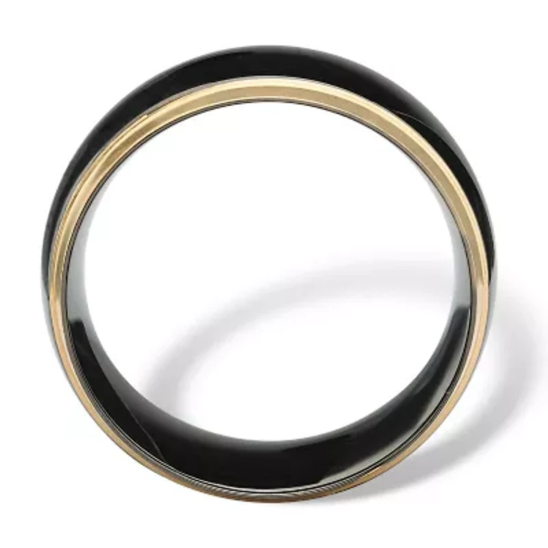 Wedding Band Black and Gold Ion-Plated Stainless Steel