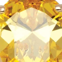 15.47 Carat Yellow Pear-Cut Cubic Zirconia Ring Gold-Plated