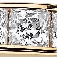 5.29 TCW Princess-Cut Cubic Zirconia 18k Gold-plated Silver Eternity Ring
