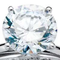 2.20 TCW Round Cubic Zirconia Platinum-plated Sterling Silver Bridal Ring Set