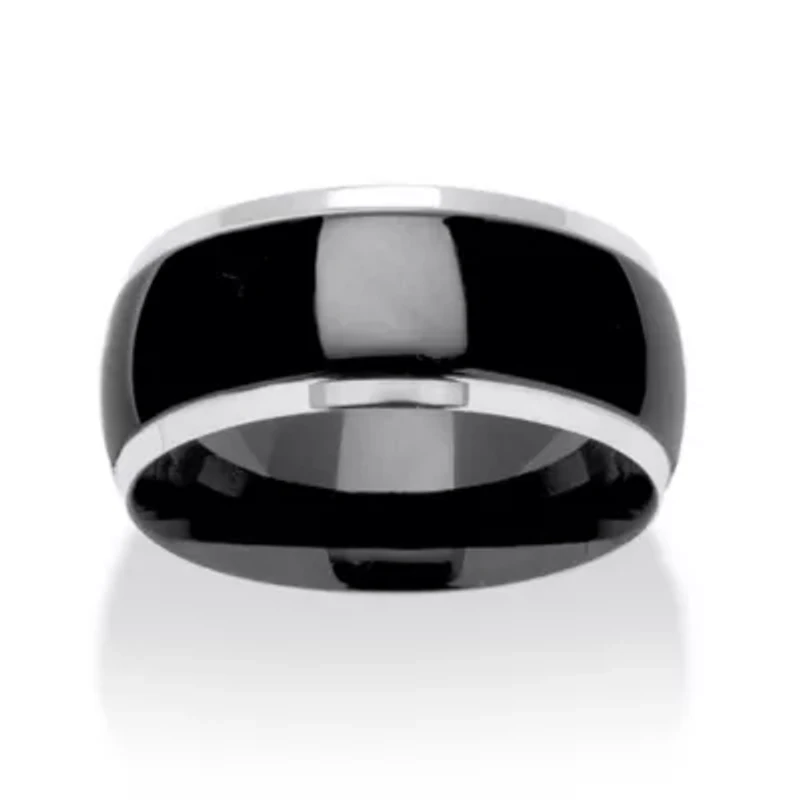 Wedding Band Stainless Steel and Black Ion-Plated (10mm)