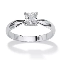 Birthstone .925 Silver Solitaire Ring
