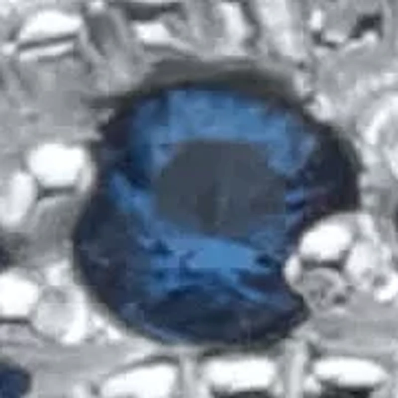 3.81 Cttw. Simulated Blue Sapphire and Cubic Zirconia .925 Silver Vine Ring