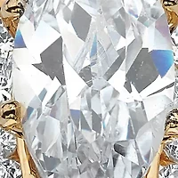 3.63 TCW Cubic Zirconia Gold-Plated Sterling Silver Ring