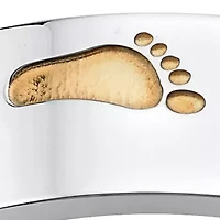 "Footprints the Sand" Two-Tone Ring Stainless Steel