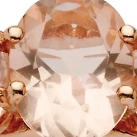 2.82 TCW Simulated Pink Morganite CZ 18k Rose Gold-Plated Sterling Silver Ring